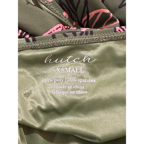 Hutch Zenna Floral One-Piece Swimsuit Green Pink Size XS NWT No Belt Vacation - Picture 13 of 14